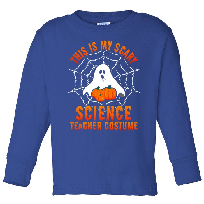 This Is My Scary Science Teacher Costume Halloween Gift Toddler Long Sleeve Shirt