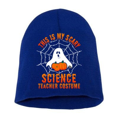 This Is My Scary Science Teacher Costume Halloween Gift Short Acrylic Beanie