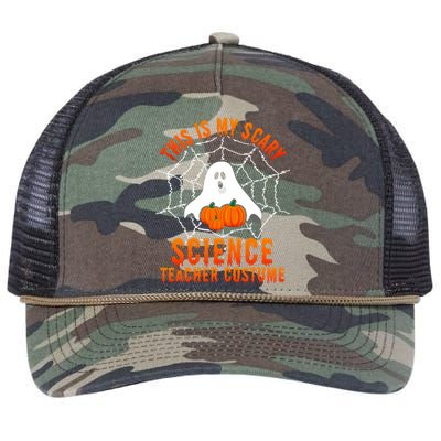 This Is My Scary Science Teacher Costume Halloween Gift Retro Rope Trucker Hat Cap