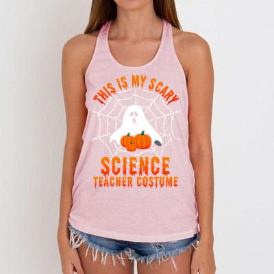 This Is My Scary Science Teacher Costume Halloween Gift Women's Knotted Racerback Tank