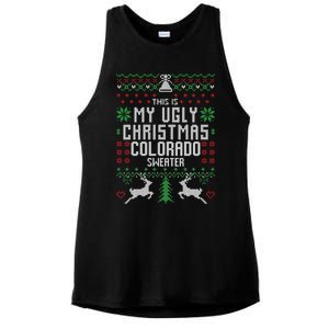 This Is My Ugly Christmas Colorado Sweater Funny Xmas Funny Gift Cute Gift Ladies PosiCharge Tri-Blend Wicking Tank