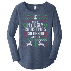 This Is My Ugly Christmas Colorado Sweater Funny Xmas Funny Gift Cute Gift Women's Perfect Tri Tunic Long Sleeve Shirt