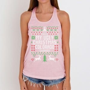 This Is My Ugly Christmas Colorado Sweater Funny Xmas Funny Gift Cute Gift Women's Knotted Racerback Tank