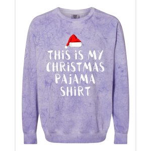 This Is My Christmas Pajama Funny Colorblast Crewneck Sweatshirt