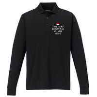 This Is My Christmas Pajama Funny Performance Long Sleeve Polo