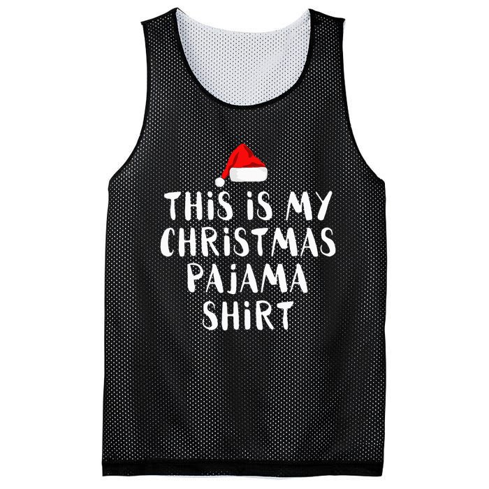 This Is My Christmas Pajama Funny Mesh Reversible Basketball Jersey Tank