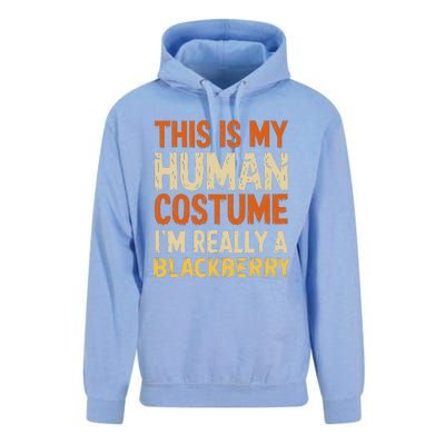 This Is My Human Costume IM Really A Blackberry Halloween Unisex Surf Hoodie