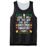 This Is My It's Too Hot For Ugly Christmas Sweater Mesh Reversible Basketball Jersey Tank