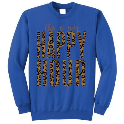 This Is My Happy Hour Leopard Mom Workout Gym Gift Meaningful Gift Sweatshirt