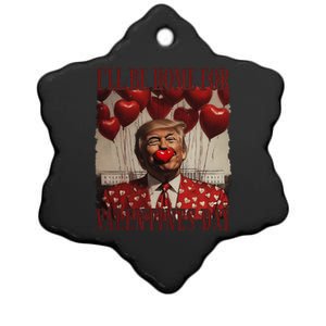 Trump Is My Valentine Funny Donald Trump Won 2024 President Ceramic Star Ornament