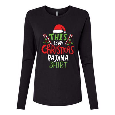 This Is My Christmas Pajama Womens Cotton Relaxed Long Sleeve T-Shirt