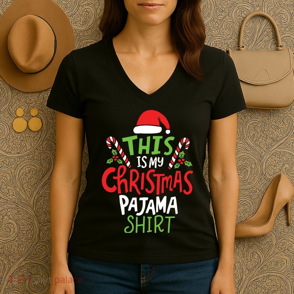 This Is My Christmas Pajama Women's V-Neck T-Shirt