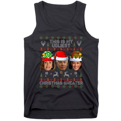 This Is My Ugliest Christmas Sweater Funny Joe Biden Kamala Tank Top