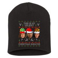 This Is My Ugliest Christmas Sweater Funny Joe Biden Kamala Short Acrylic Beanie
