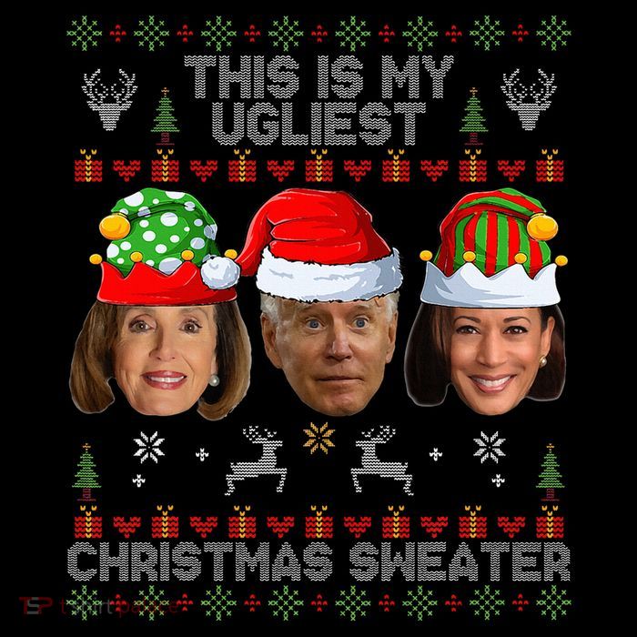 This Is My Ugliest Christmas Sweater Funny Joe Biden Kamala Wool Snapback Cap