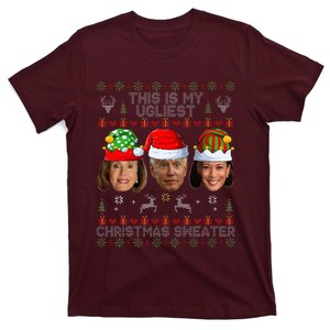 This Is My Ugliest Christmas Sweater Funny Joe Biden Kamala T-Shirt