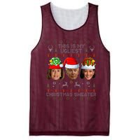 This Is My Ugliest Christmas Sweater Funny Joe Biden Kamala Mesh Reversible Basketball Jersey Tank