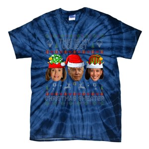 This Is My Ugliest Christmas Sweater Funny Joe Biden Kamala Tie-Dye T-Shirt