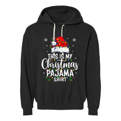 This Is My Christmas Pajama Lights Garment-Dyed Fleece Hoodie