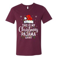 This Is My Christmas Pajama Lights V-Neck T-Shirt