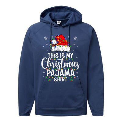 This Is My Christmas Pajama Lights Performance Fleece Hoodie