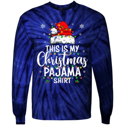 This Is My Christmas Pajama Lights Tie-Dye Long Sleeve Shirt