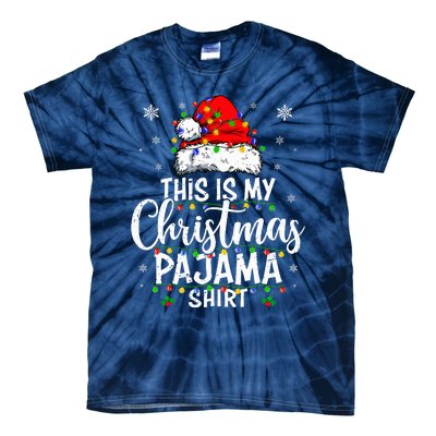 This Is My Christmas Pajama Lights Tie-Dye T-Shirt