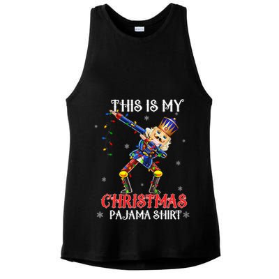 This Is My Christmas Pajama Dabbing Nutcracker Funny Ladies PosiCharge Tri-Blend Wicking Tank