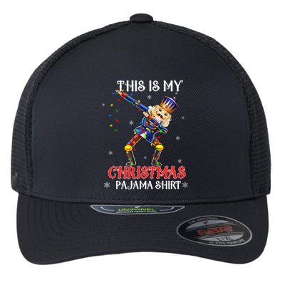 This Is My Christmas Pajama Dabbing Nutcracker Funny Flexfit Unipanel Trucker Cap