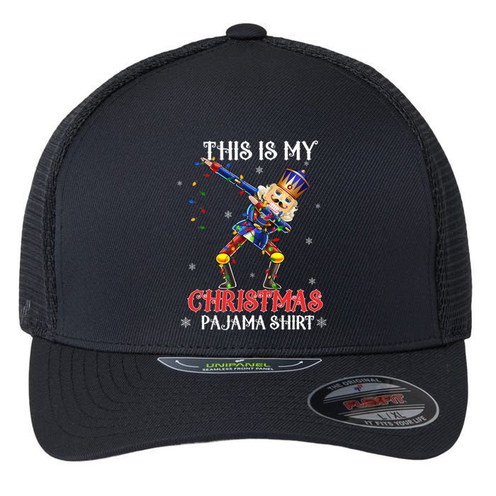 This Is My Christmas Pajama Dabbing Nutcracker Funny Flexfit Unipanel Trucker Cap