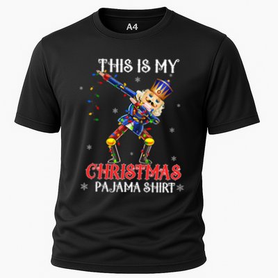 This Is My Christmas Pajama Dabbing Nutcracker Funny Cooling Performance Crew T-Shirt