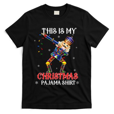 This Is My Christmas Pajama Dabbing Nutcracker Funny T-Shirt