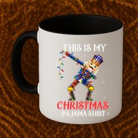 This Is My Christmas Pajama Dabbing Nutcracker Funny Mug