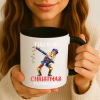 This Is My Christmas Pajama Dabbing Nutcracker Funny Mug