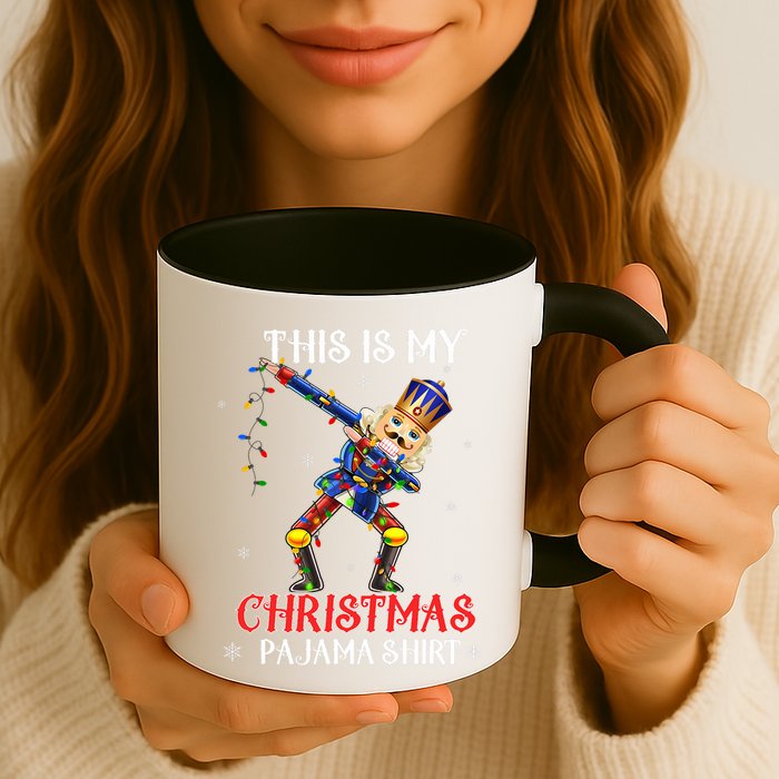 This Is My Christmas Pajama Dabbing Nutcracker Funny Mug