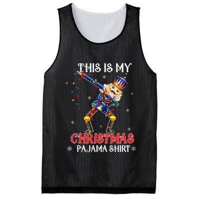This Is My Christmas Pajama Dabbing Nutcracker Funny Mesh Reversible Basketball Jersey Tank