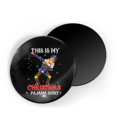 This Is My Christmas Pajama Dabbing Nutcracker Funny Magnet