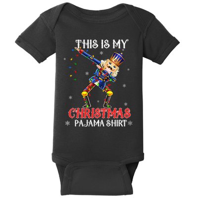 This Is My Christmas Pajama Dabbing Nutcracker Funny Baby Bodysuit