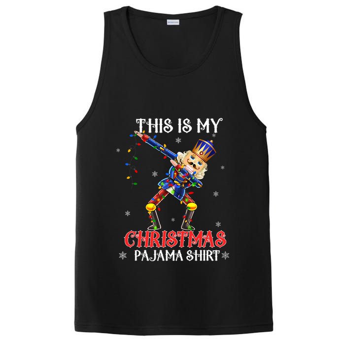 This Is My Christmas Pajama Dabbing Nutcracker Funny PosiCharge Competitor Tank