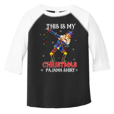 This Is My Christmas Pajama Dabbing Nutcracker Funny Toddler Fine Jersey T-Shirt