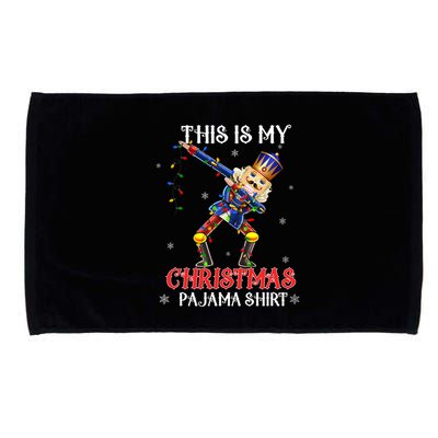 This Is My Christmas Pajama Dabbing Nutcracker Funny Microfiber Hand Towel