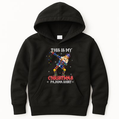 This Is My Christmas Pajama Dabbing Nutcracker Funny Kids Hoodie