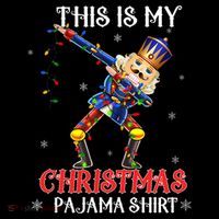 This Is My Christmas Pajama Dabbing Nutcracker Funny Zip Tote Bag