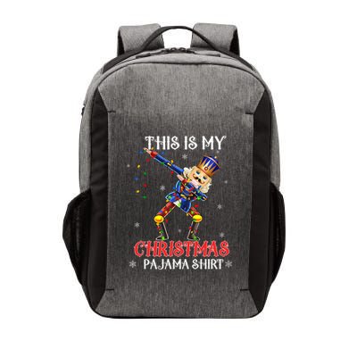 This Is My Christmas Pajama Dabbing Nutcracker Funny Vector Backpack