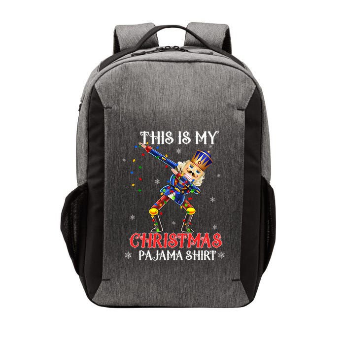 This Is My Christmas Pajama Dabbing Nutcracker Funny Vector Backpack