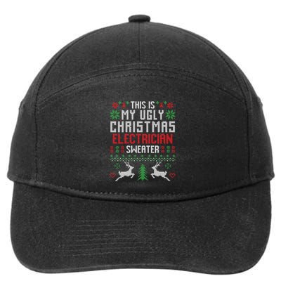 This Is My Ugly Christmas Electrician Sweater Cute Gift 7-Panel Snapback Hat