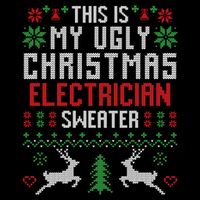 This Is My Ugly Christmas Electrician Sweater Cute Gift 7-Panel Snapback Hat