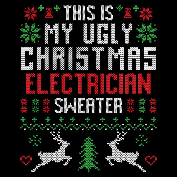 This Is My Ugly Christmas Electrician Sweater Cute Gift 7-Panel Snapback Hat