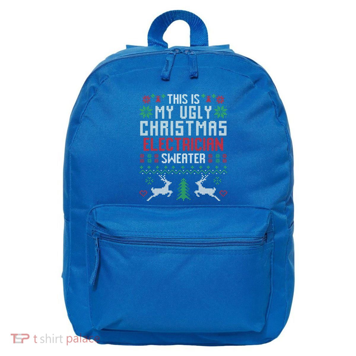 This Is My Ugly Christmas Electrician Sweater Cute Gift 16 in Basic Backpack