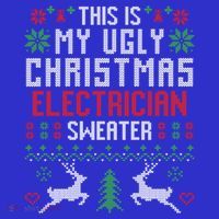 This Is My Ugly Christmas Electrician Sweater Cute Gift 16 in Basic Backpack